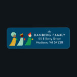 Blue Three Wise Men Christmas Return Address Label<br><div class="desc">Eine moderne Illustration der drei Weisen schmücken diese leicht anpassbaren Rücksendeadressen-Aufkleber,  um Ihre Urlaubskarte zu optimieren.</div>