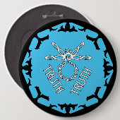 Blue Throat Chakra "Truth" Dragonfly Button (Vorne & Hinten)