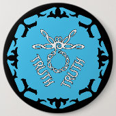 Blue Throat Chakra "Truth" Dragonfly Button (Vorderseite)