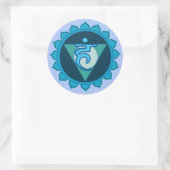 Blue Throat Chakra Visuddha Classic Round Sticker (Tasche)
