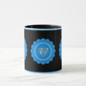 Blue Throat Chakra Zen Yoga Namaste Tasse (Zentrum)