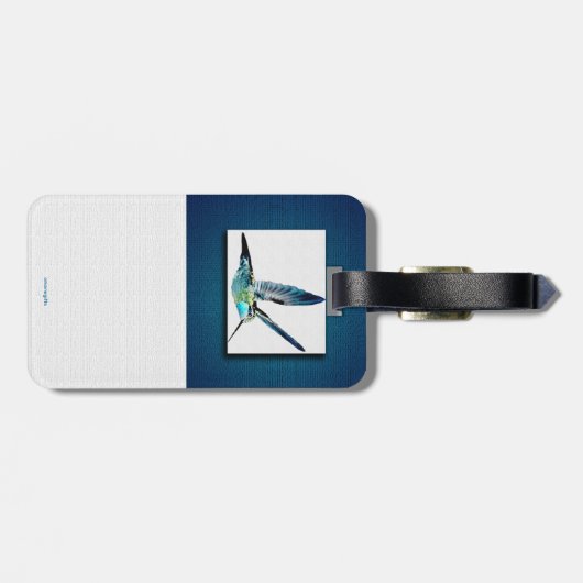Blue Throated Hummingbird Gepäckmarke Gepäckanhänger (Rückseite horizontal)