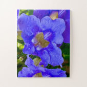 Blue Thunbergia Glory Puzzle (Vertikal)