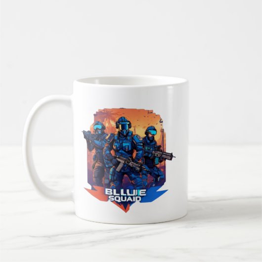 Blue Thunder Squad Tasse - Power Up Your Gaming Se (Links)