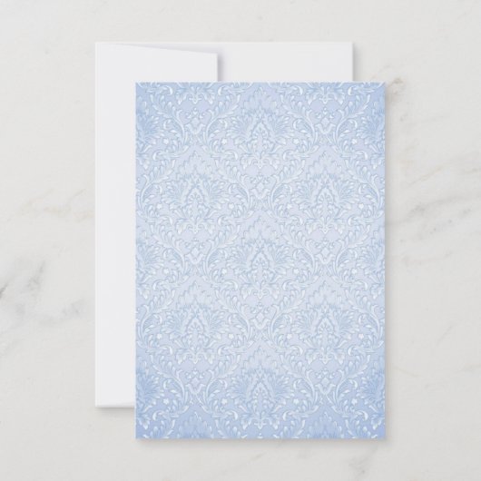 Blue Tiara & Damask Sweet16 RSVP-Karte RSVP Karte (Rückseite)