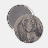 Blue Tick Coonhound Magnet (Vorderseite/Rückseite)