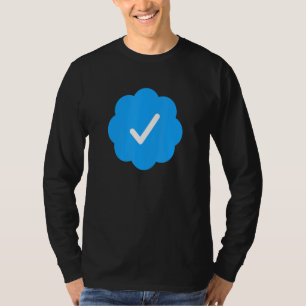 Blue Tick Social Media Verified Karo Abzeichen T-Shirt