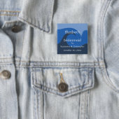 "Blue Tide" - Bridesmaid mit Namen und Datum Button (Beispiel)