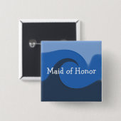 "Blue Tide" - Trauzeugin Button (Vorne & Hinten)