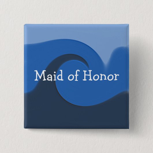 "Blue Tide" - Trauzeugin Button (Vorderseite)