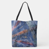 Blue Tie Die Crossbody Tote Bag Tasche (Rückseite)