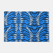 Blue Tiger Animal Skin Pattern Design  Fußmatte (Vorderseite)