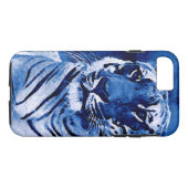 Blue Tiger Artwork Tough iPhone 7 Fall Case-Mate iPhone Hülle (Rückseite (Horizontal))
