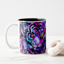 Blue Tiger Coffee Tasse | Lila Tigerfront