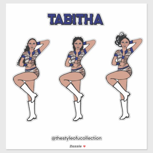 Blue Tiger Dancer #1 Aufkleber (Blatt)