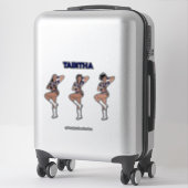 Blue Tiger Dancer #1 Aufkleber (Koffer)