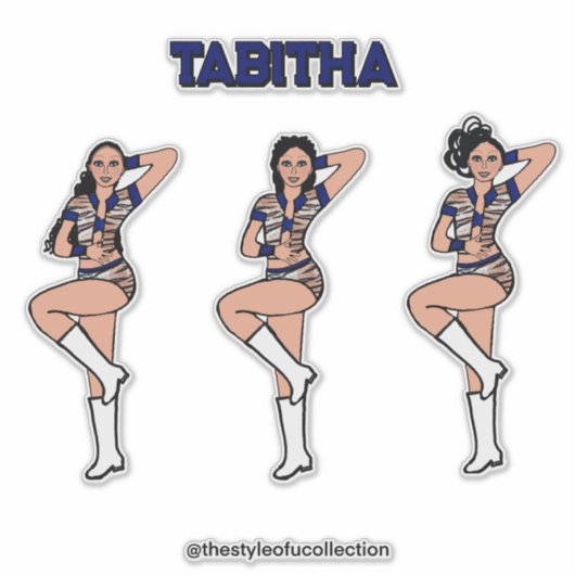 Blue Tiger Dancer #2 Aufkleber (Vorderseite)