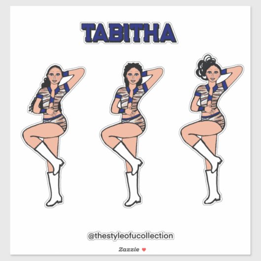 Blue Tiger Dancer #2 Aufkleber (Blatt)