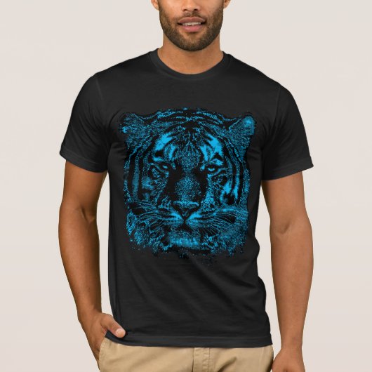 Blue Tiger Face T-Shirt (Vorderseite)