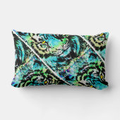 Blue Tiger Head Artwork - Tiger Throw Kissen (Rückseite)