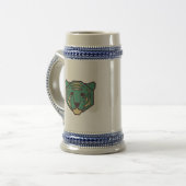 Blue Tiger Head Bierglas (Vorderseite Links)