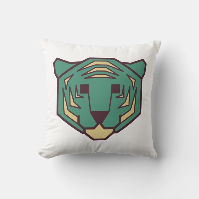 Blue Tiger Head Kissen (Vorderseite)
