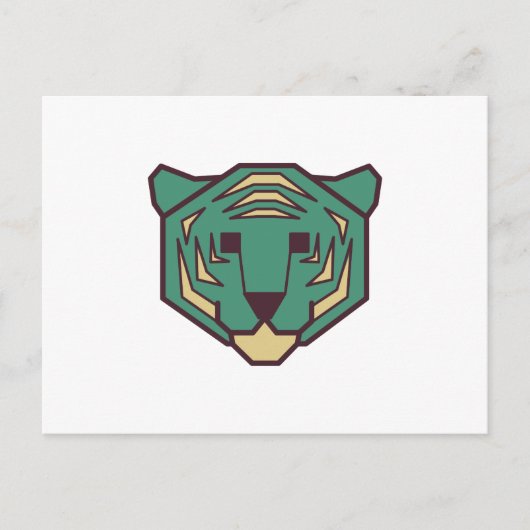 Blue Tiger Head Postkarte (Vorderseite)
