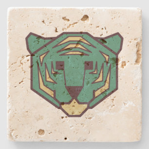 Blue Tiger Head Steinuntersetzer