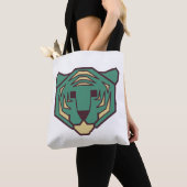 Blue Tiger Head Tasche (Von Nahem)