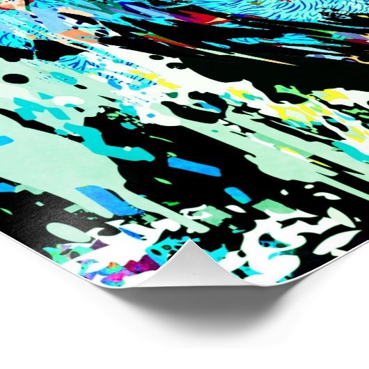 Blue Tiger Head - Tiger Portrait Poster drucken (Ecke)