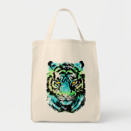 Blue Tiger Head - Tiger Tote Bag Tragetasche