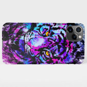 Blue Tiger iPhone Case - Lila Tiger-Gesicht iPhone Hülle (Rückseite (Horizontal))