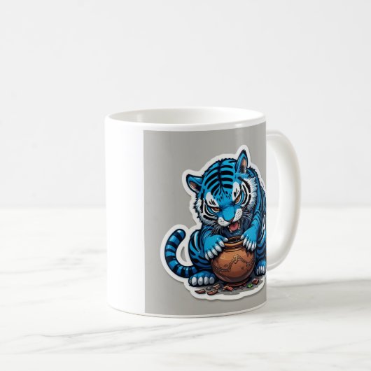 Blue tiger kaffeetasse (VorderseiteRechts)