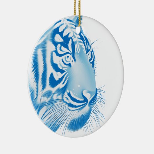 Blue Tiger Keramik Ornament (Rechts)