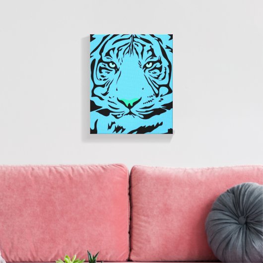 Blue Tiger Leinwanddruck (Insitu (Wohnzimmer))