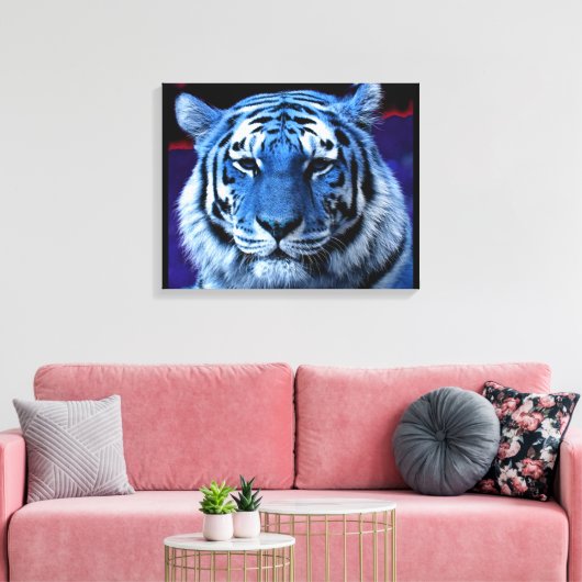 Blue Tiger Leinwanddruck (Insitu (Wohnzimmer))