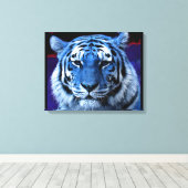 Blue Tiger Leinwanddruck (Insitu (Holzboden))