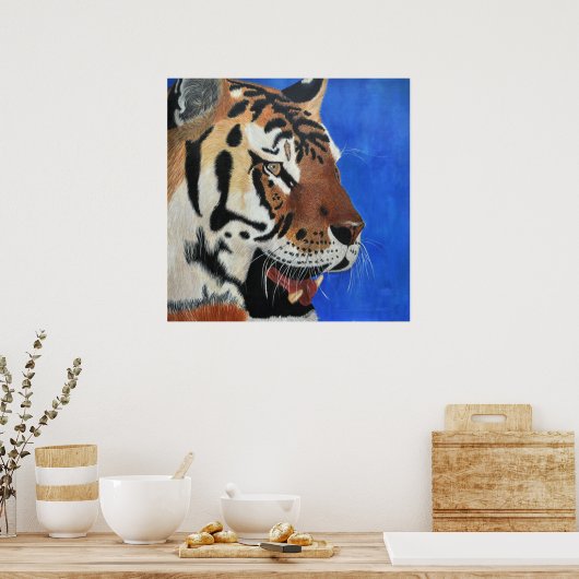 Blue Tiger Poster (Küche)