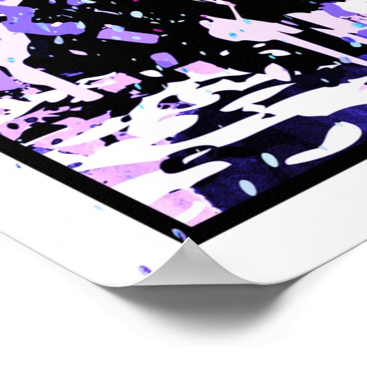 Blue Tiger Poster - Tiger Head Printwerbung (Ecke)