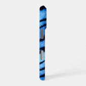 blue tiger skin texture iPhone hülle (Rechte Seite)