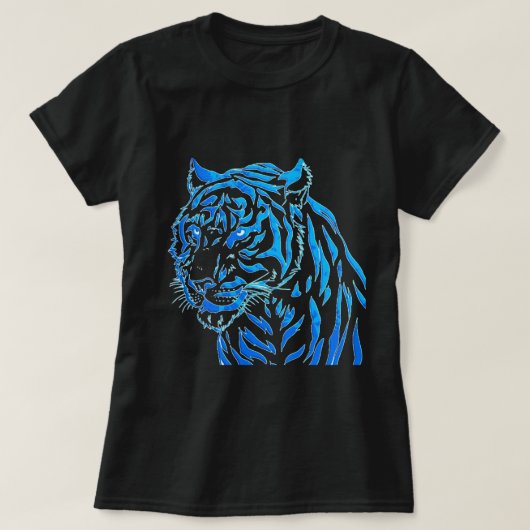 Blue Tiger T - Shirt (Design vorne)