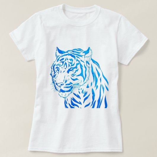 Blue Tiger T - Shirt (Design vorne)
