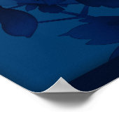 Blue Tiger Year Ideogramm großes Poster (Ecke)