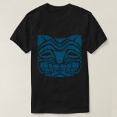 Blue Tiki Cat T-Shirt (Design vorne)