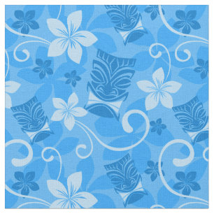 Blue Tiki Mmasken Hawaiian Stoff