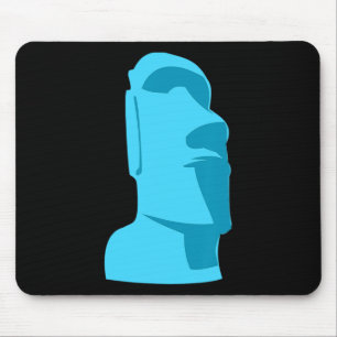 Blue Tiki Moai Osterinsel Hawaiian Luau Geschenk Mousepad