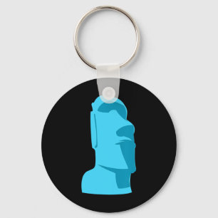 Blue Tiki Moai Osterinsel Hawaiian Luau Geschenk Schlüsselanhänger