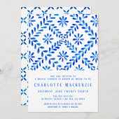 Blue Tile Beach Summer Brautparty Einladung (Vorne/Hinten)