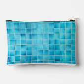 Blue Tile Calm Makeup Bag Zubehörtasche (Rückseite)