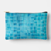 Blue Tile Calm Makeup Bag Zubehörtasche (Vorderseite)